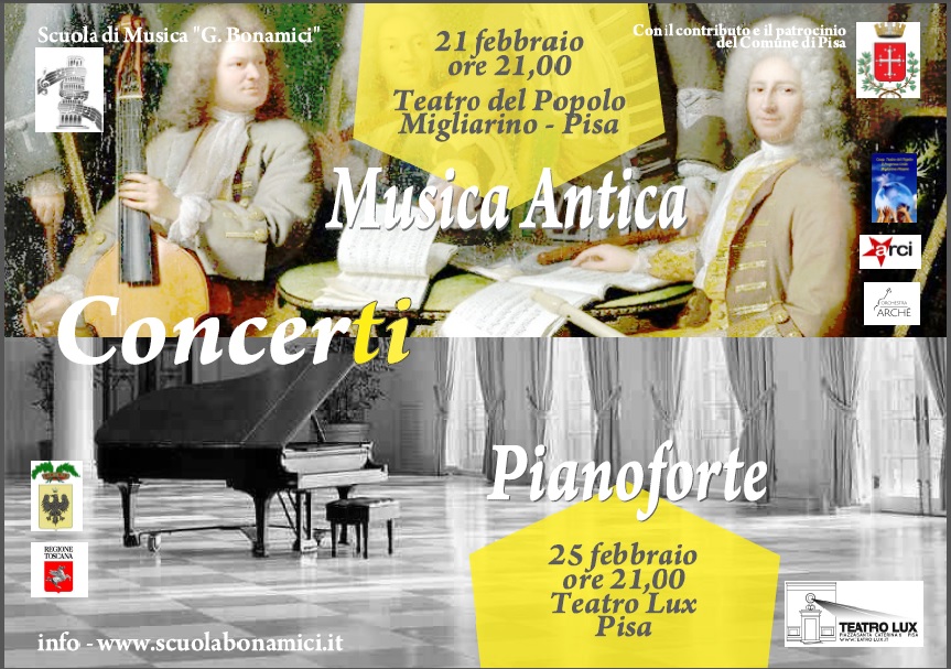 Appuntamenti musicali: dipartimento di Musica Antica e di classi di Pianoforte