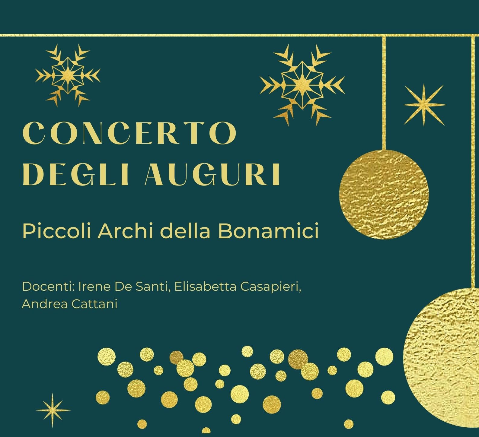 Concerto degli auguri dei Piccoli Archi Bonamici