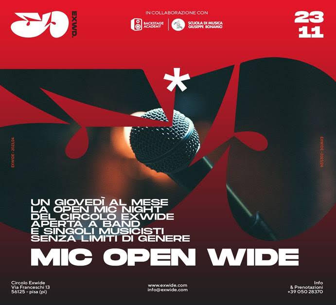 OpenMic all’Exwide: l’appuntamento di novembre