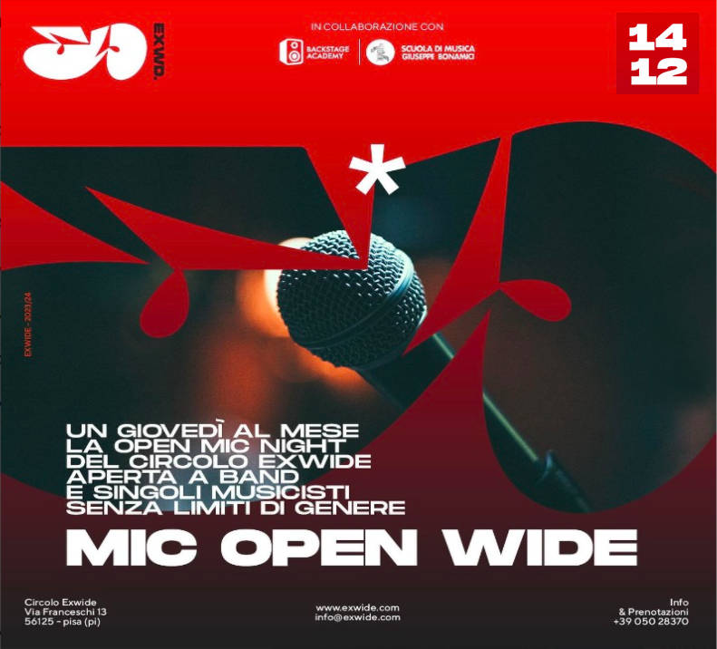 OpenMic all’Exwide | dicembre