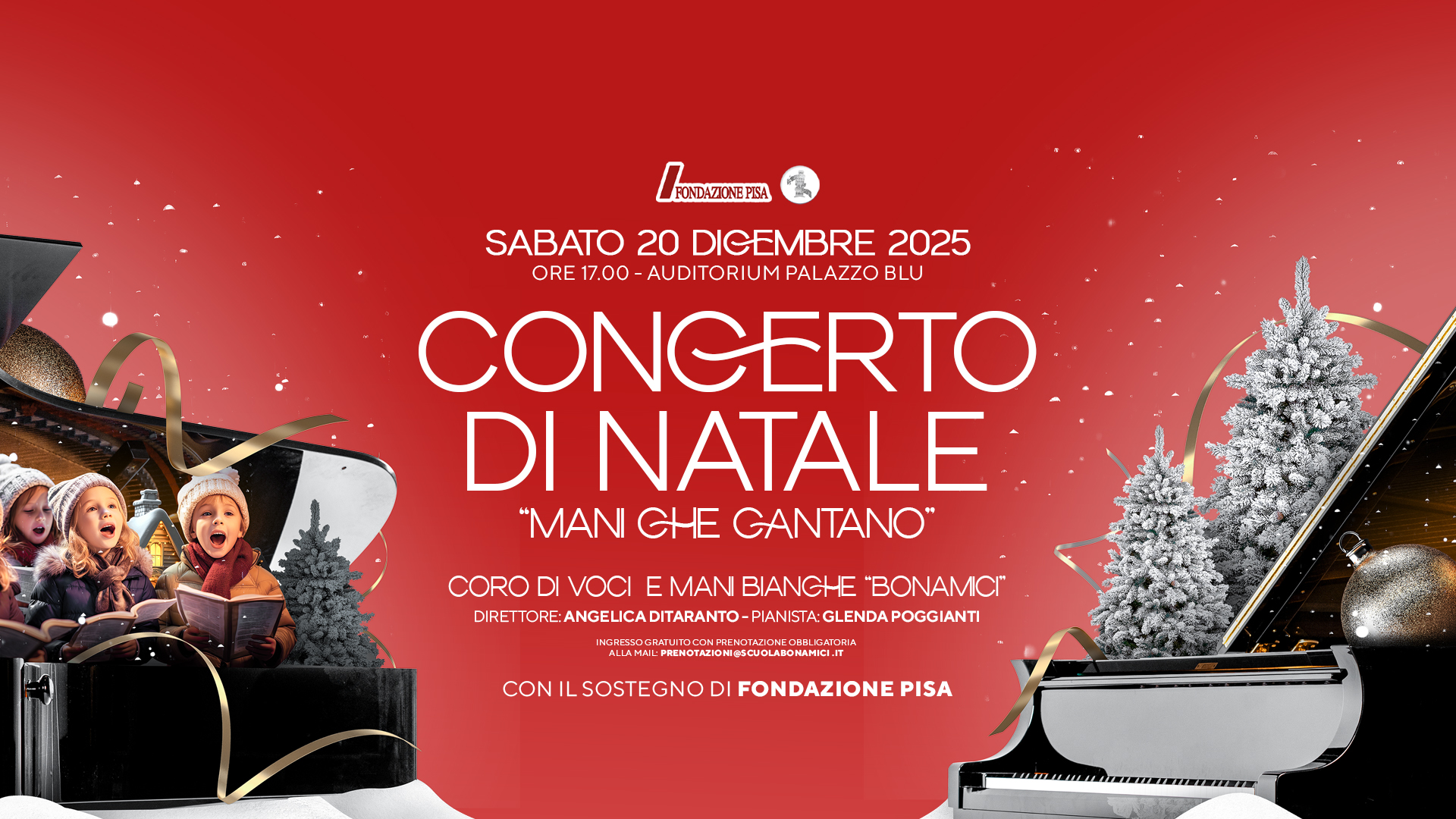 Mani che cantano per il Concerto di Natale della Fondazione Pisa