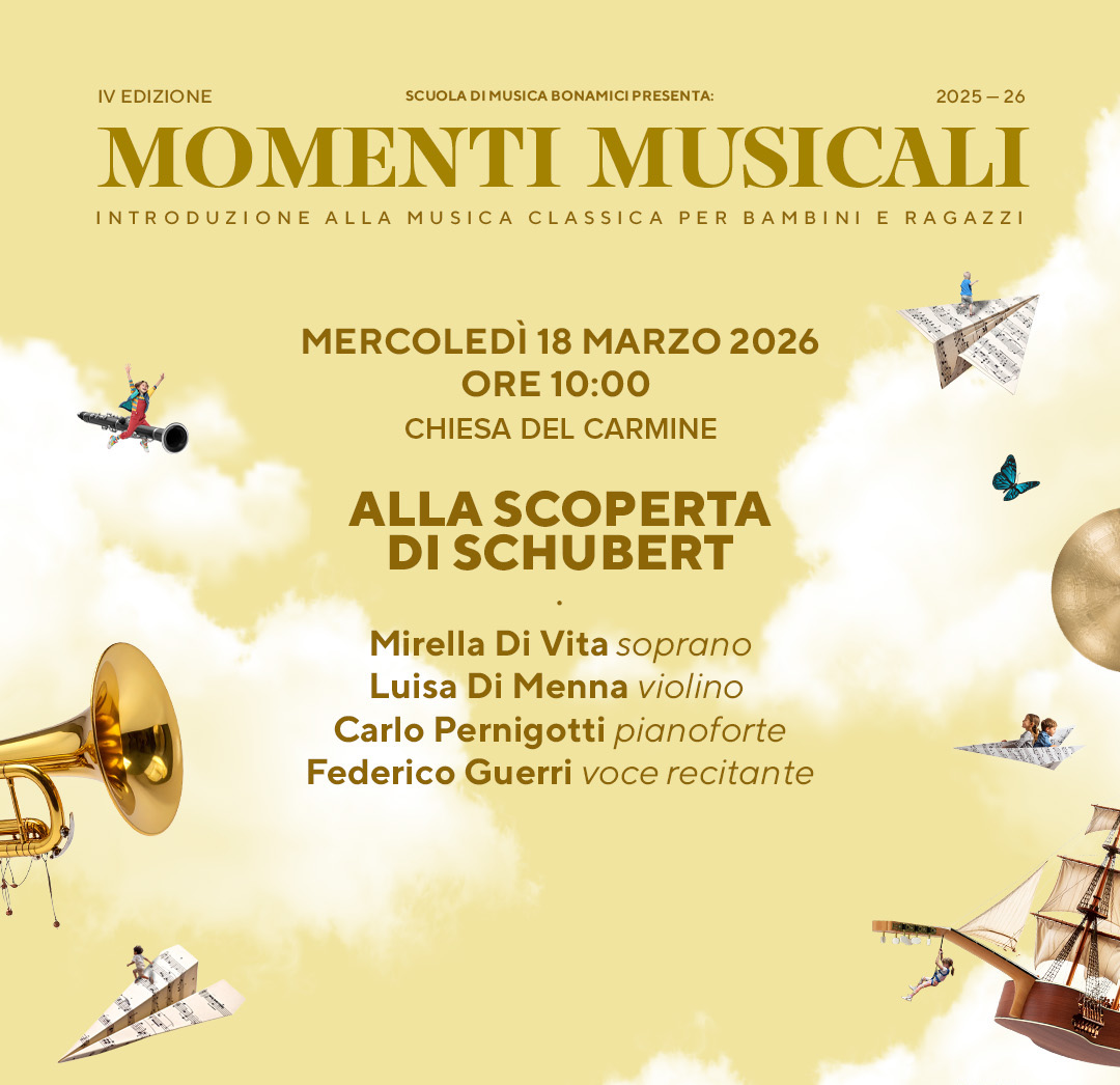 Momenti Musicali: la magia di Schubert, viaggio musicale per giovani generazioni